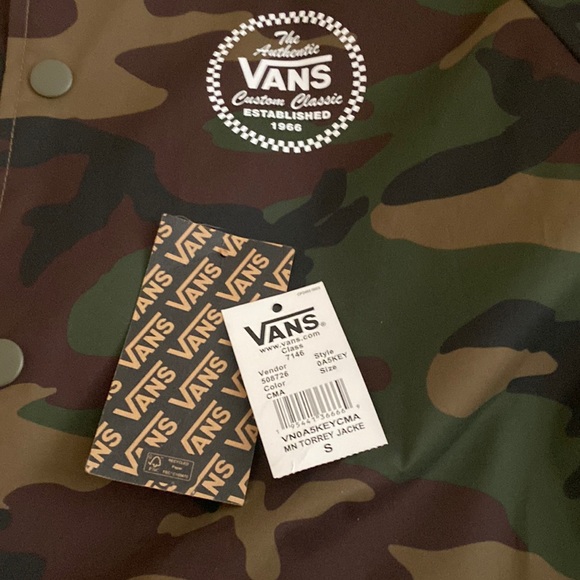 Vans Men's Camo Torrey Light Jacket Size S Small - Picture 5 of 9